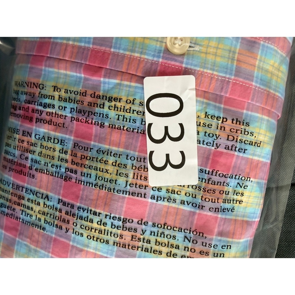 Bills Khakis Sport Shirtings Button Down Men Large Classic Fit Pink Plaid Madras - Picture 9 of 9